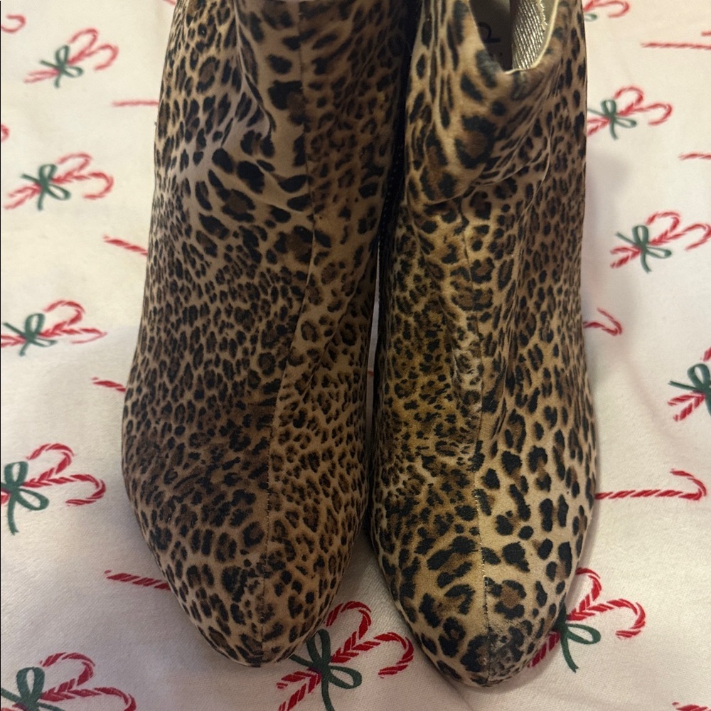 Diba Leopard Print Ankle Booties